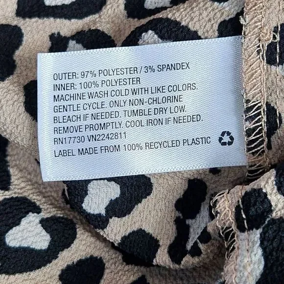 Ava & Viv animal print v neck knit dress pockets Size 1X leopard - Picture 6 of 6